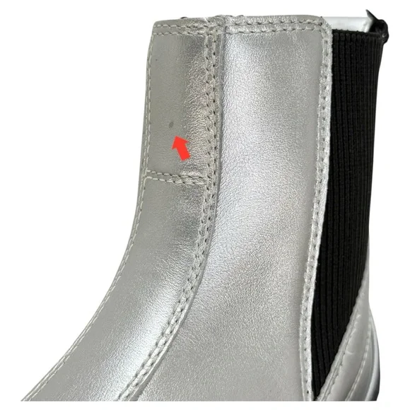 Sorel Caribou X Silver Leather Waterproof Womens Chelsea Boots Size 8M - Picture 8 of 14